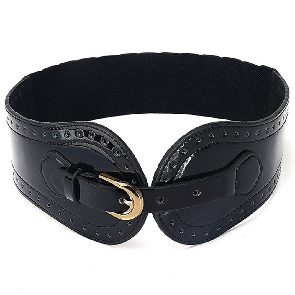 AKTRIS Dames Decoratieve Riemen Dermis Elastische Blauw Tailleband Taille Lakleer Down Jassen Tailleband Vrouwen FCO123