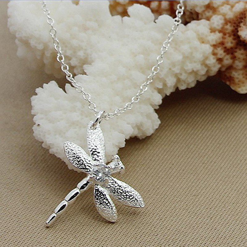 925 Sterling Zilver Insect Dragonfly Hanger Ketting Voor Vrouwen Sieraden