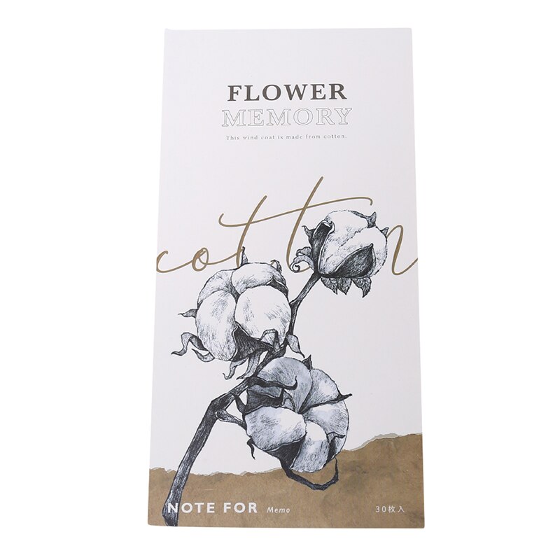 Signature Book Retro Flower Ginkgo Memo Pad Word Pocket Book Planner List Agenda Notepad Stationery School Office Supplies: style A