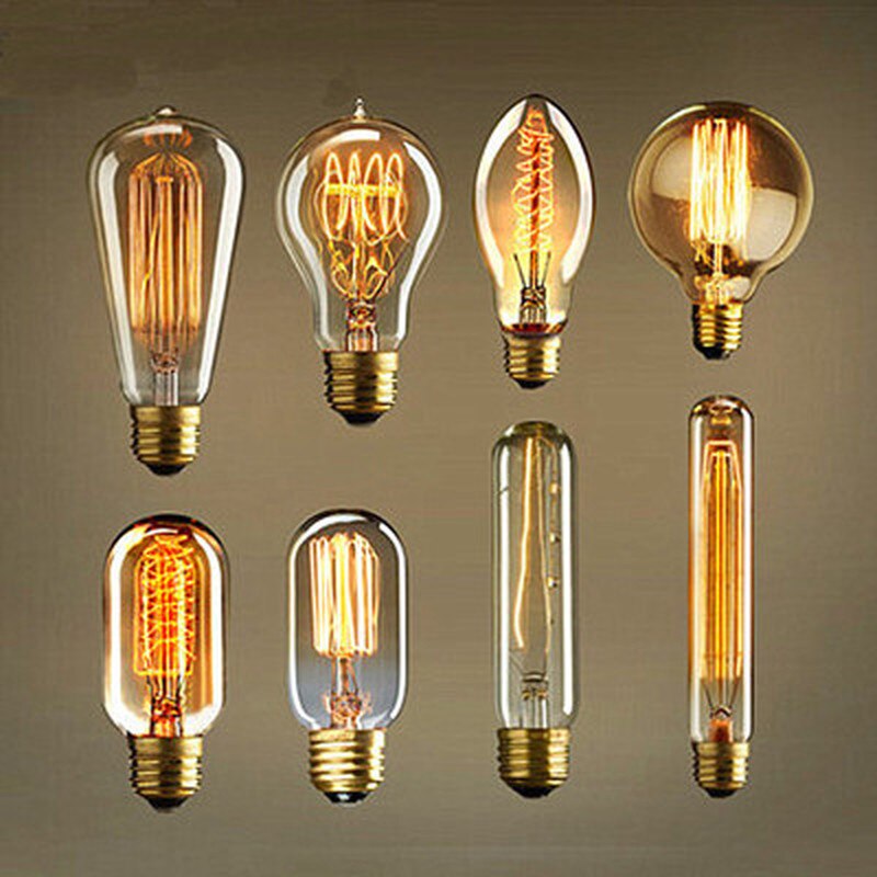 Modern minimalistisk edisone 27 220v volfram glödlampa retro varm ljus konst dekoration glödlampa klassisk belysning glödlampa