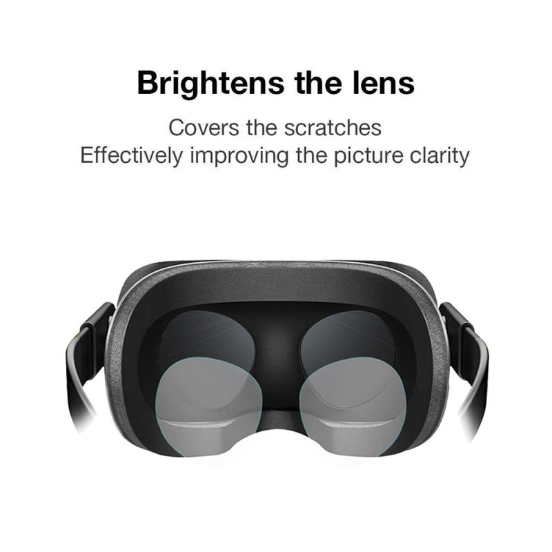 Protetor de lente hd transparente 2 pares, película de vidro vr oculus quest/rift s/go tpu para oculus quest rift go realidade virtual lentes txtb1