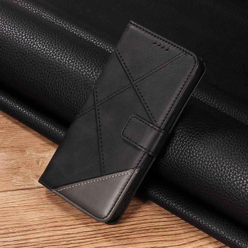 Funda Con Ranura Para Tarjetas Para Xiaomi Redmi 15C 4G - Cuero PU, Cierre Magnético Y Soporte, Color Negro