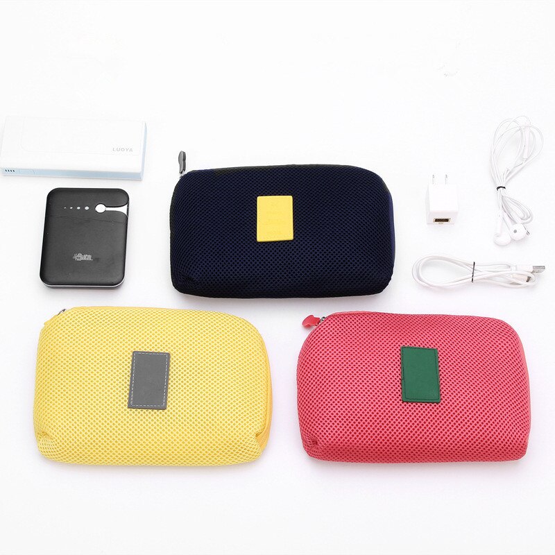 PURDORED 1 Pc Portable Solid Digital Storage Bag Travel Mini Earphone Cable USB Bag Earphone Devices Organizer Storage Wrap