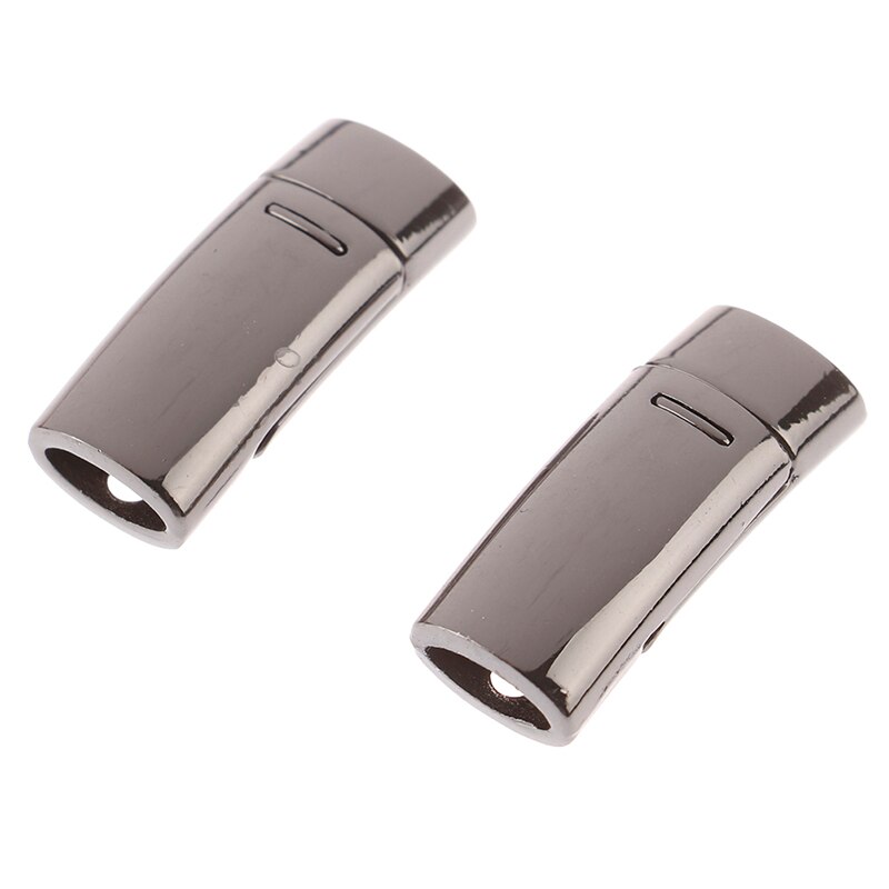 1 Paar Magic Mganetic Lock Geen Tie Schoenveters Systeem Metalen Schoen Gespen: black