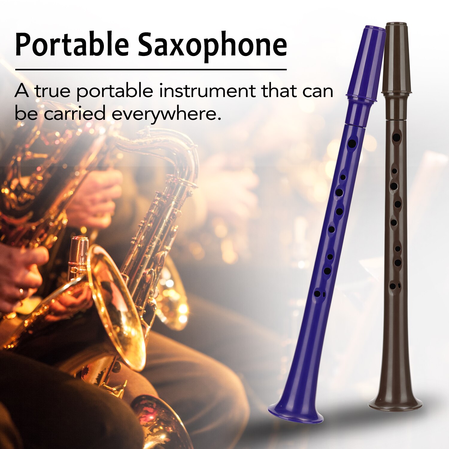 Saxo de poche Mini Saxophone Portable petit Saxophone avec sac de transport Instrument à vent saxofone droit/bouche de cloche
