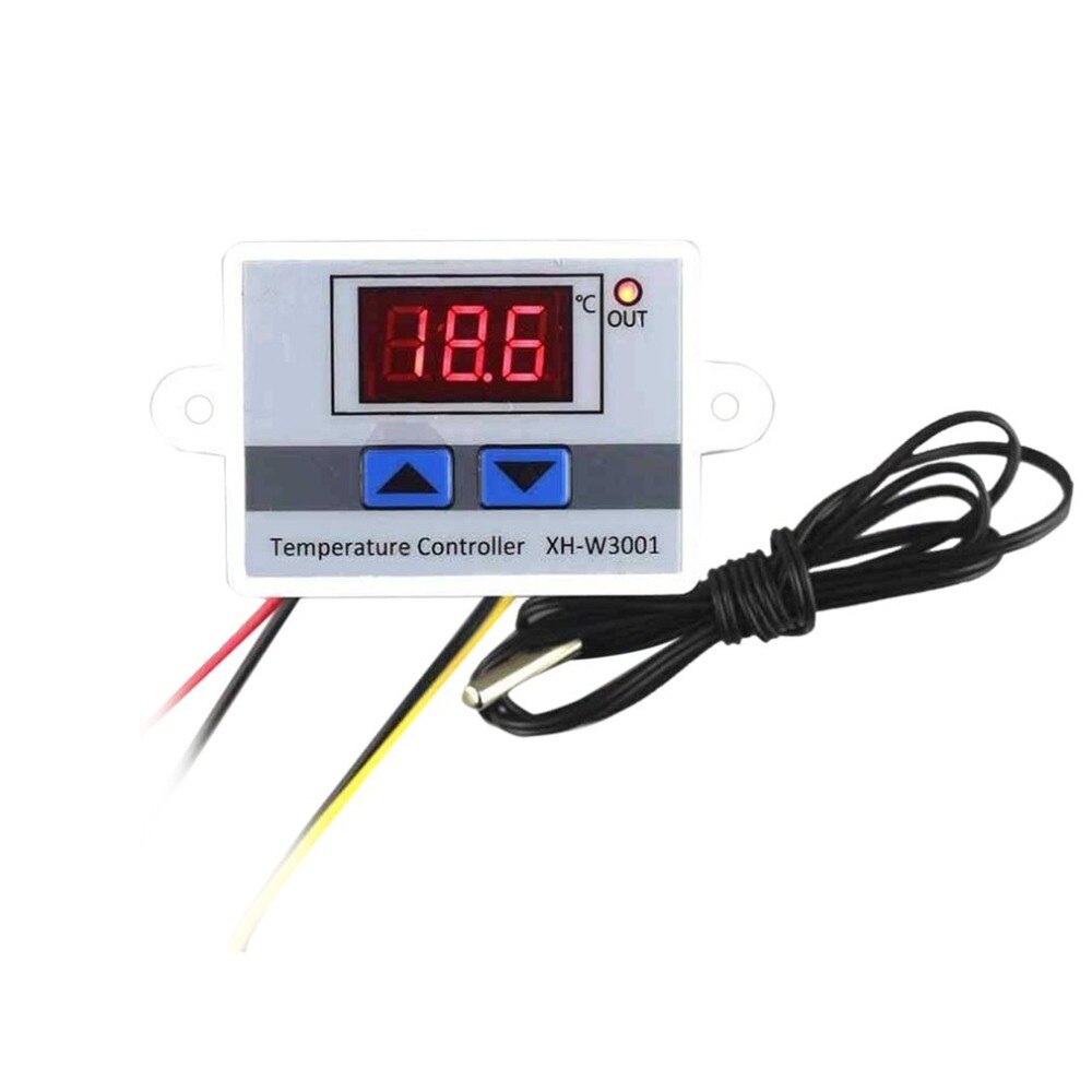 220V Digital LED Temperature Controller Thermostat Switch Waterproof Probe Wire Connect High Sensitivity Temperature Sensor