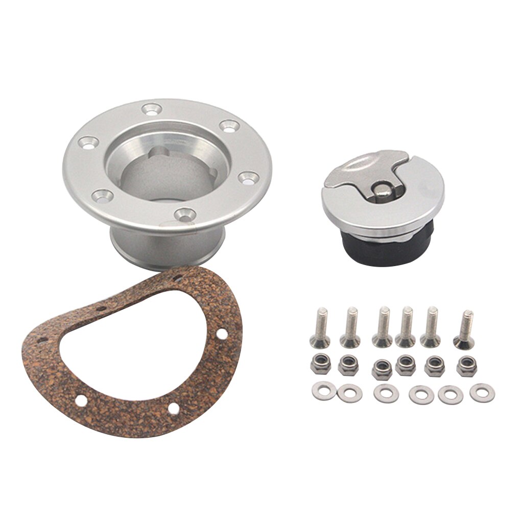 Auto Universal Billet Aircraft Style Fuel Cell Gas Cap Flush Mount 6 Hole Anodized Flush Mount Light Weight and Durable