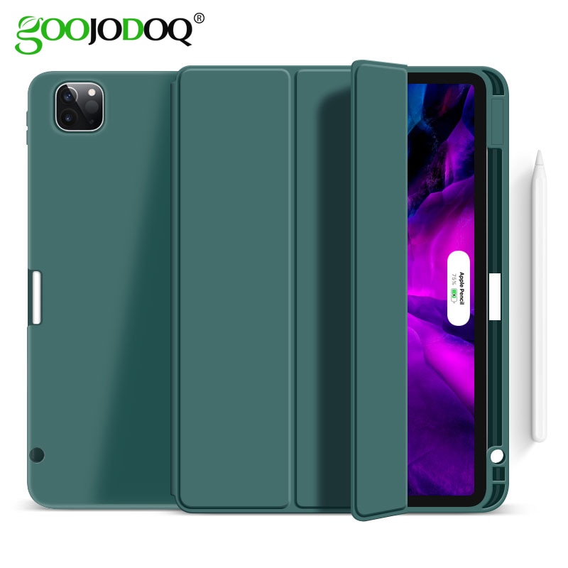 Goojodoq hoesje voor ipad pro 11 & , ultradunne pu leren smart cover zachte funda voor ipad pro 11 inch 2nd generatie hoesje