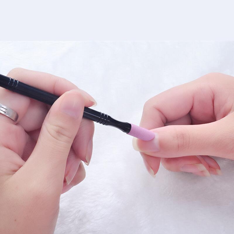 Quarzo Lucidatura Penna Del Chiodo Della Cuticola Pellicine Rimozione Lavabile Pelle Morta spintore rifinitore manicure Unghie Artistiche Strumento di Macinazione Aste