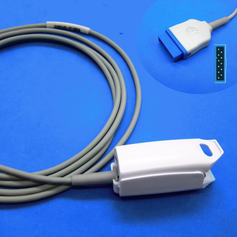 Long cable AWT adult finger clip spo2 sensor for GE dash2500 dash1800 nellcor oximax patient monitor