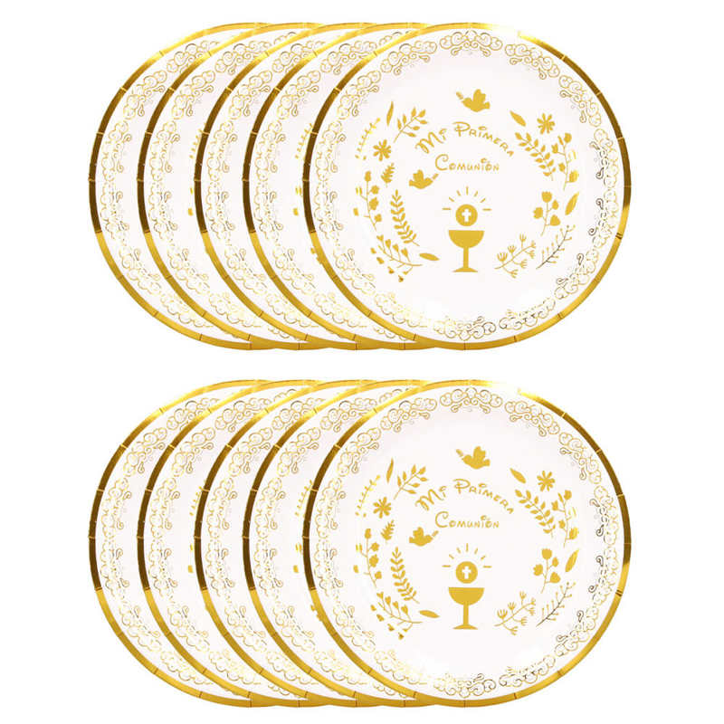 TOPBATHY Lot De 50 Assiettes Jetables En Papier Motif Floral Pour Fêtes Et Pique-Niques
