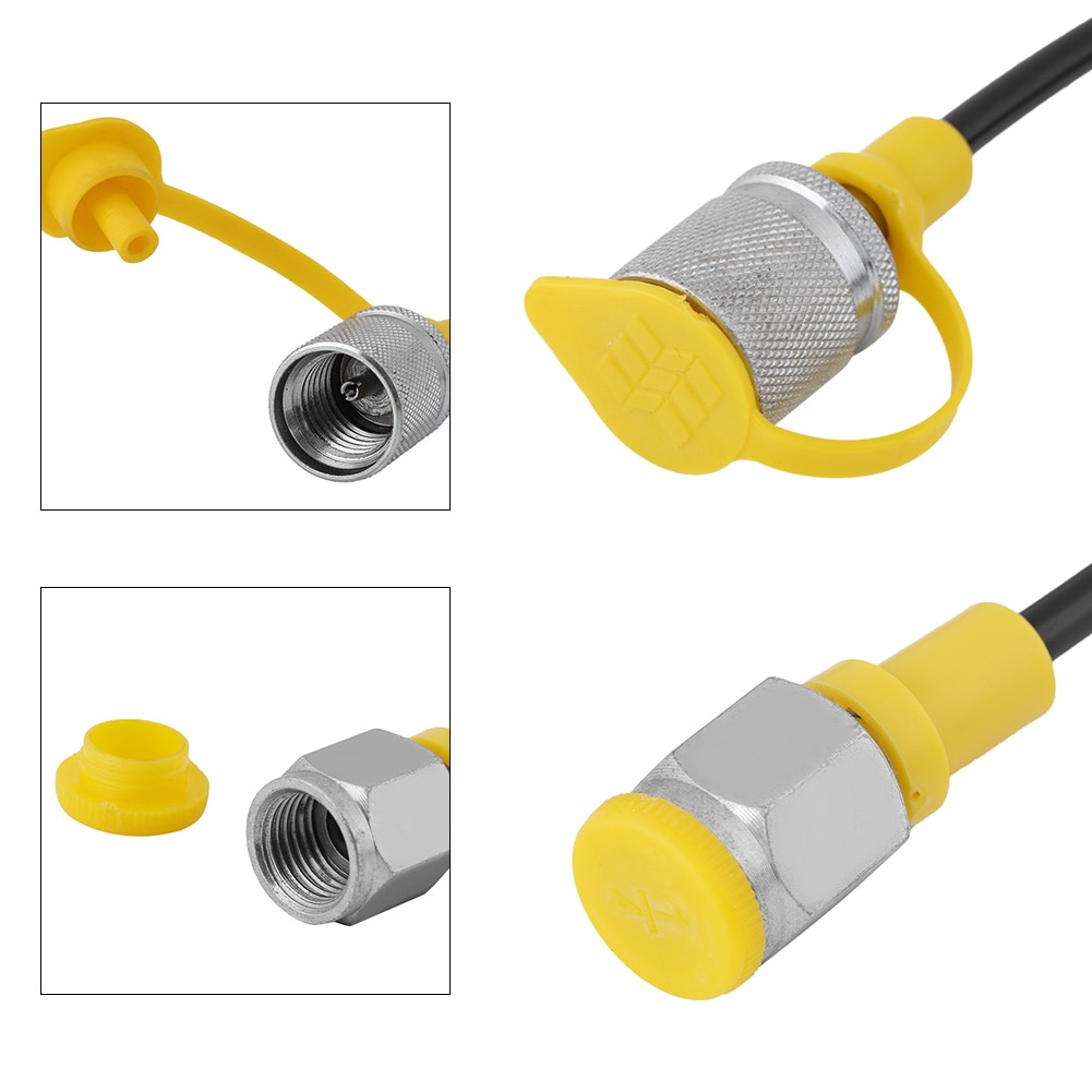 1PC 64MPa 2M/6FT M16-M16 Hydraulic Pressure Test Hose Female Liquid Hydraulic Test Hose Black End Gauge Connecting Cable