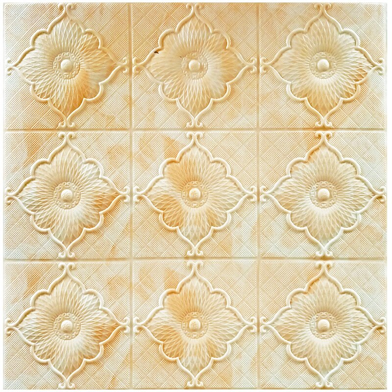 3D Muurstickers Plafond Sticker Dak Decoratie Schuim Behang Stereo Waterdicht Diy Tv Achtergrond Behang Sticker: marble / 1pcs 23X23cm