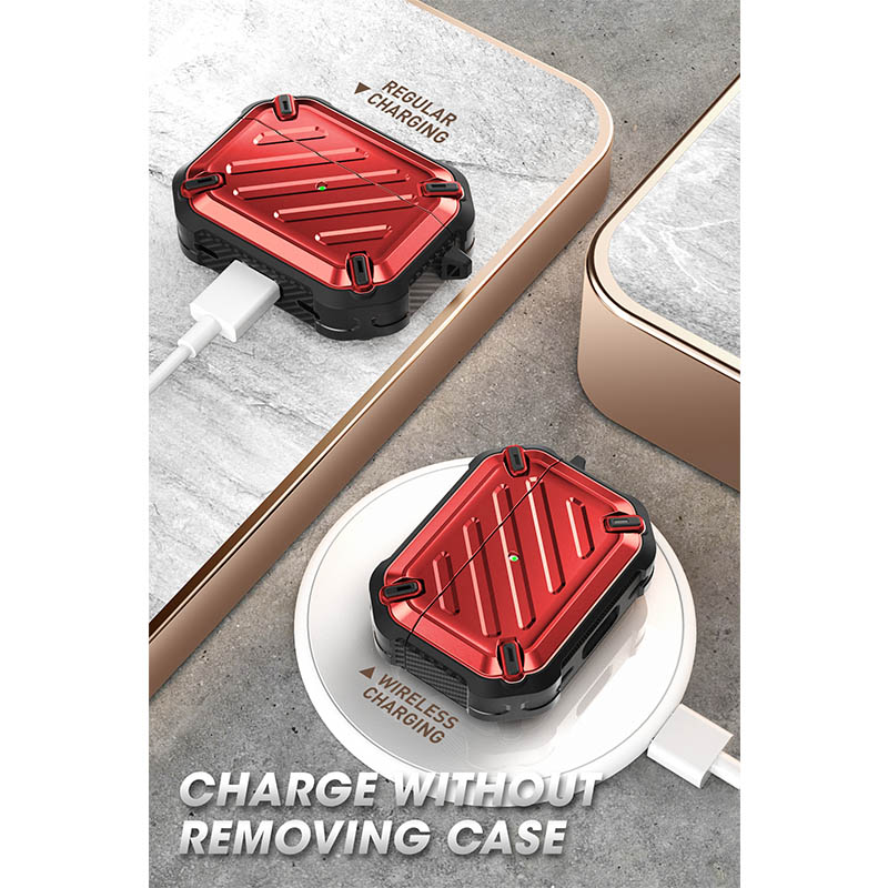 Supcase ub pro til airpods pro-etui) robust beskyttelsesetui med karabinhage til airpods pro