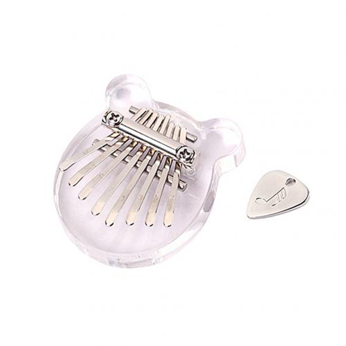 8 Keys Cat Ear Mini Kalimba African Transparent Thumb Piano Music Instrument: Default Title