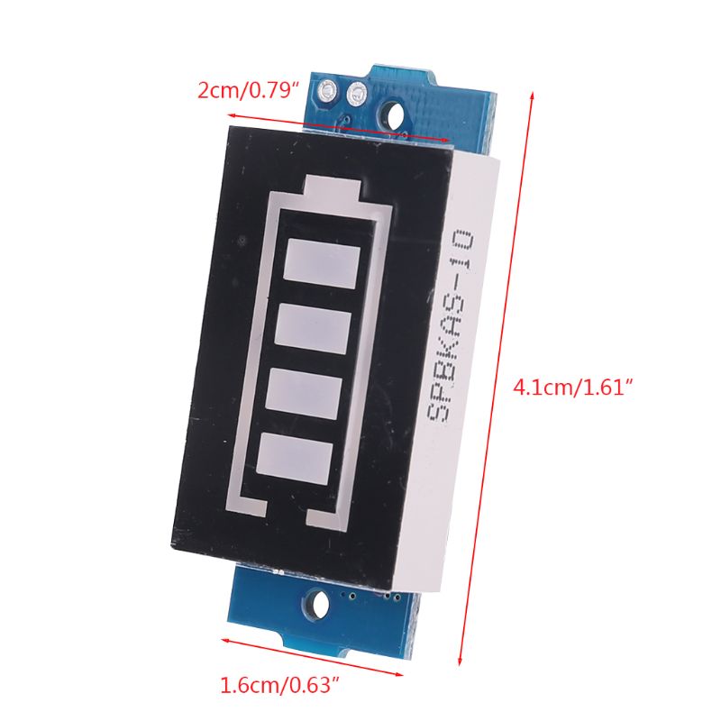Single 3.7V Lithium Battery Capacity Indicator Module 4.2V Blue Display Tester
