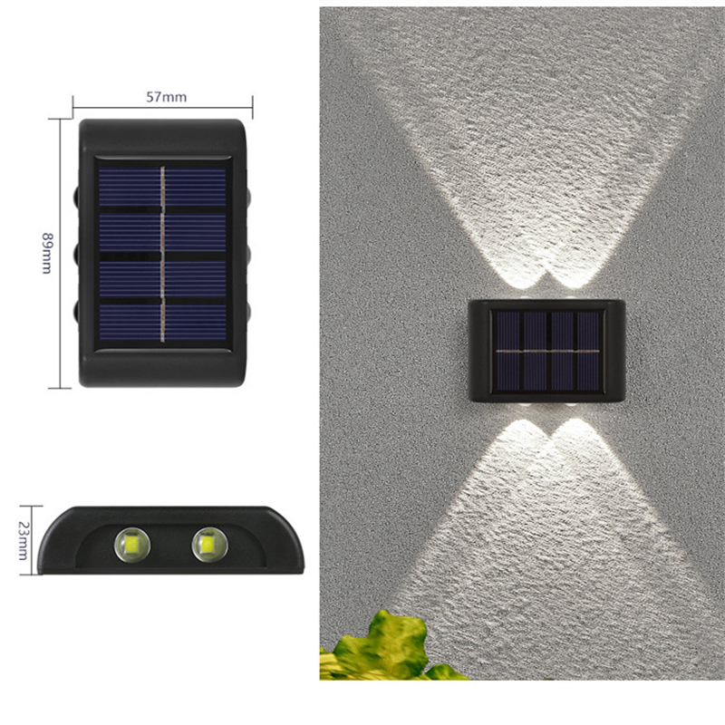 6 LED Solar Wall Light Outdoor Waterproof Balcony Wall Lights for Courtyard Street Landscape Garden Decor Lamp Solar Wall Lamp