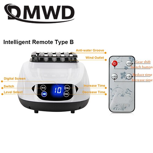 DMWD Electric Clothes Dryer Mini Remote Negative Ion Laundry Drying Machine Garment Warm Wind Shoes Anion Sterilizer Air Warmer: Intelligent type B