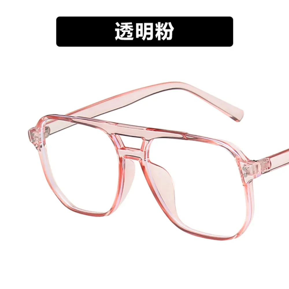 KLASSNUM 2026 gafas de protección contra luz azul para hombres y mujeres, gafas transparentes para ordenador, montura grande, gafas Retro, gafas cuadradas: Naranja