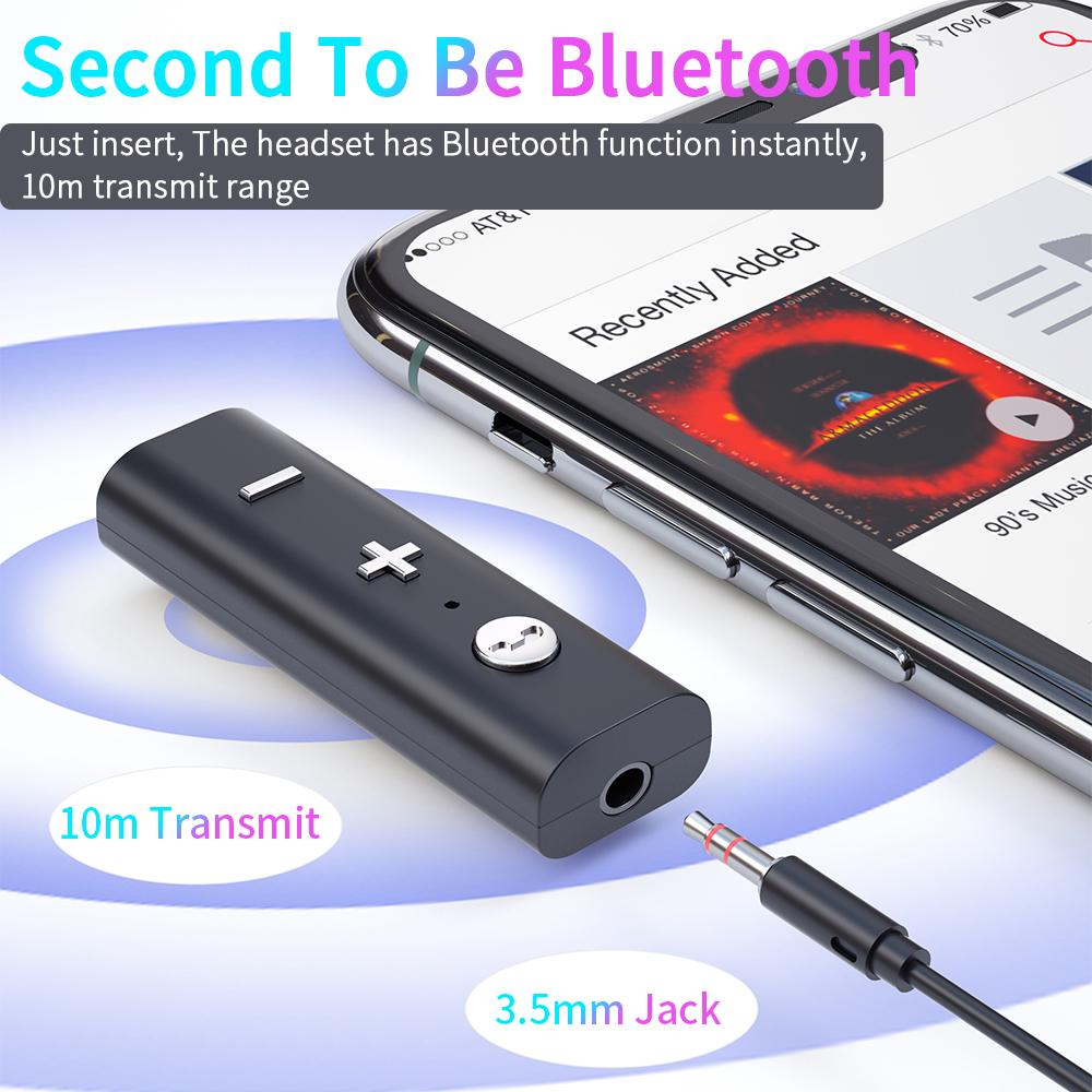 Bluetooth 5,0 Empfänger Für 3,5mm Jack Kopfhörer Clip Typ kabellos Adapter Bluetooth Aux Audio- Musik Absender