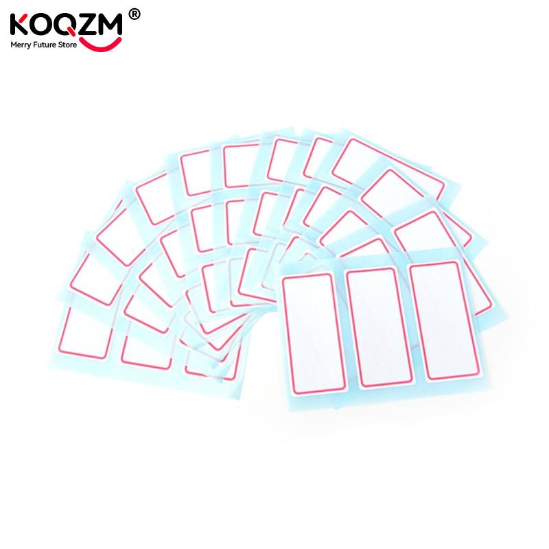 12 Vel Blanco Stickers 34*73Mm Zelfklevende Label Blanco Note Label Bar Kleverige Witte Beschrijfbare Naam Stickers