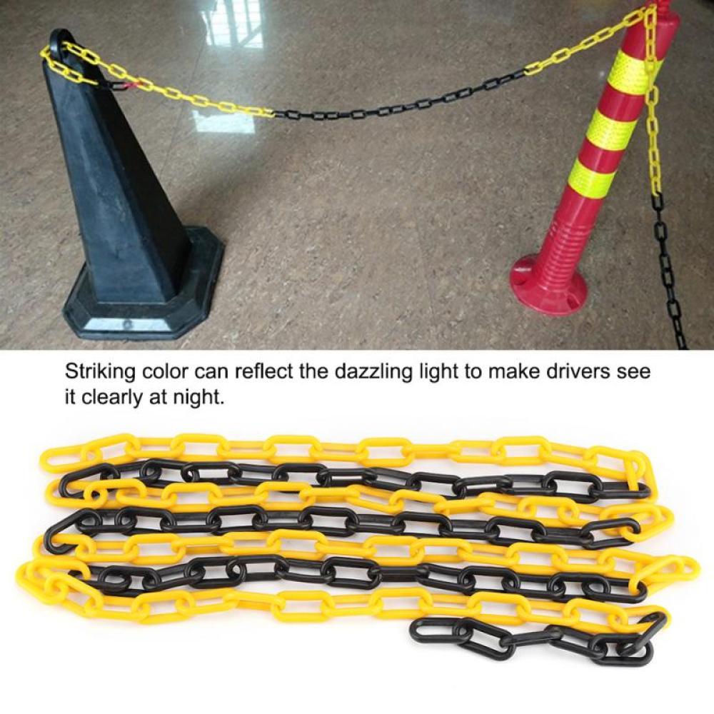 1pcs 5/10M Plastic Waarschuwingsketen Road Waarschuwing Blok Barrière Keten Verkeer Menigte Parking Controle 6/8/10MM Bescherming Accessoires