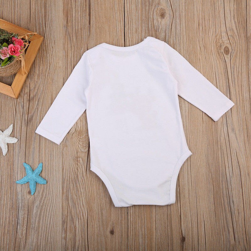 Letter Printed Children Boy Girls Cotton Tops Rompers Long Sleeve Christmas Cute Deer Infant Baby Girls Boys Romper Outfit