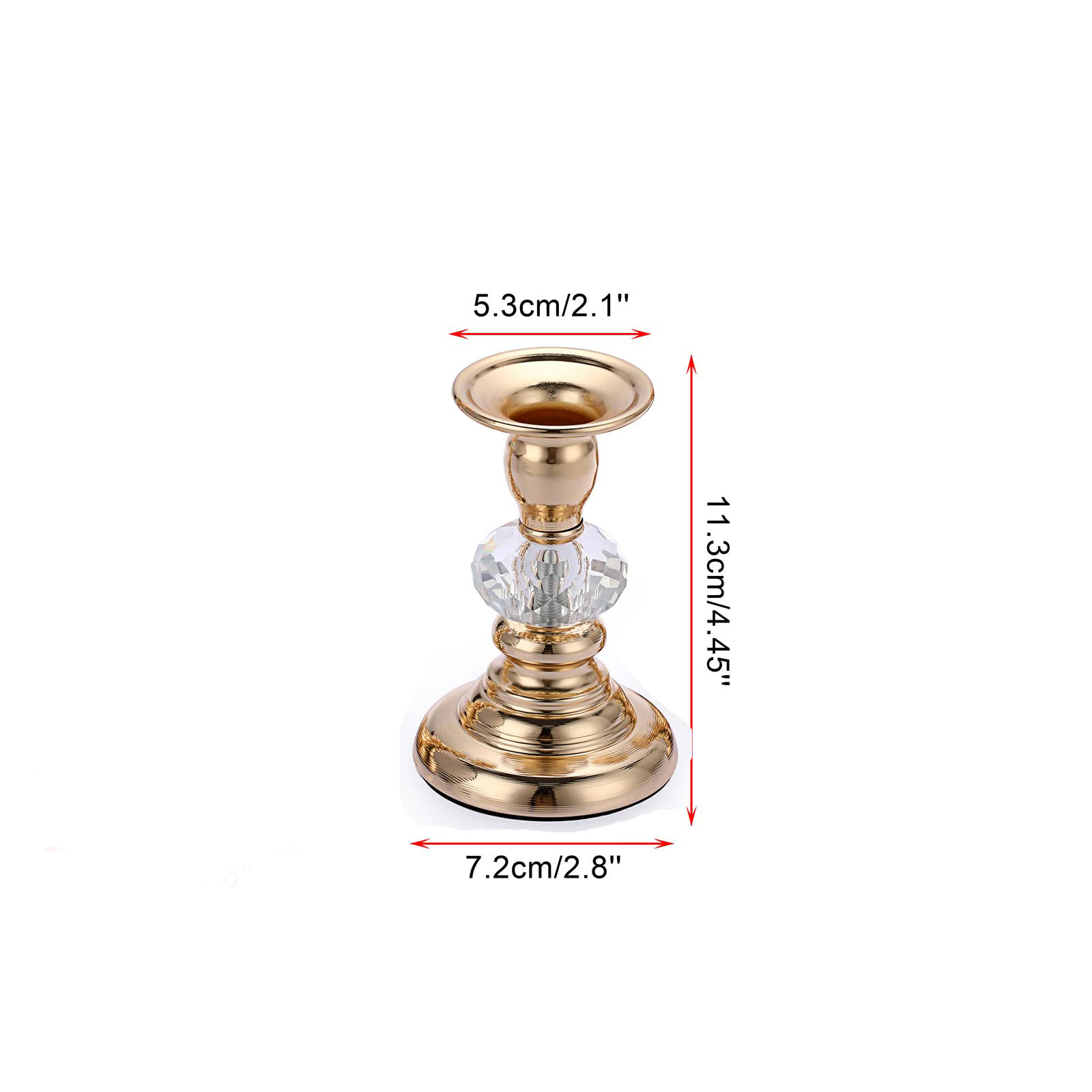 Portavelas cónico Vintage de Metal, candelabro decorativo, soporte para velas de cristal, portavelas cónico para boda, en casa: Blanco
