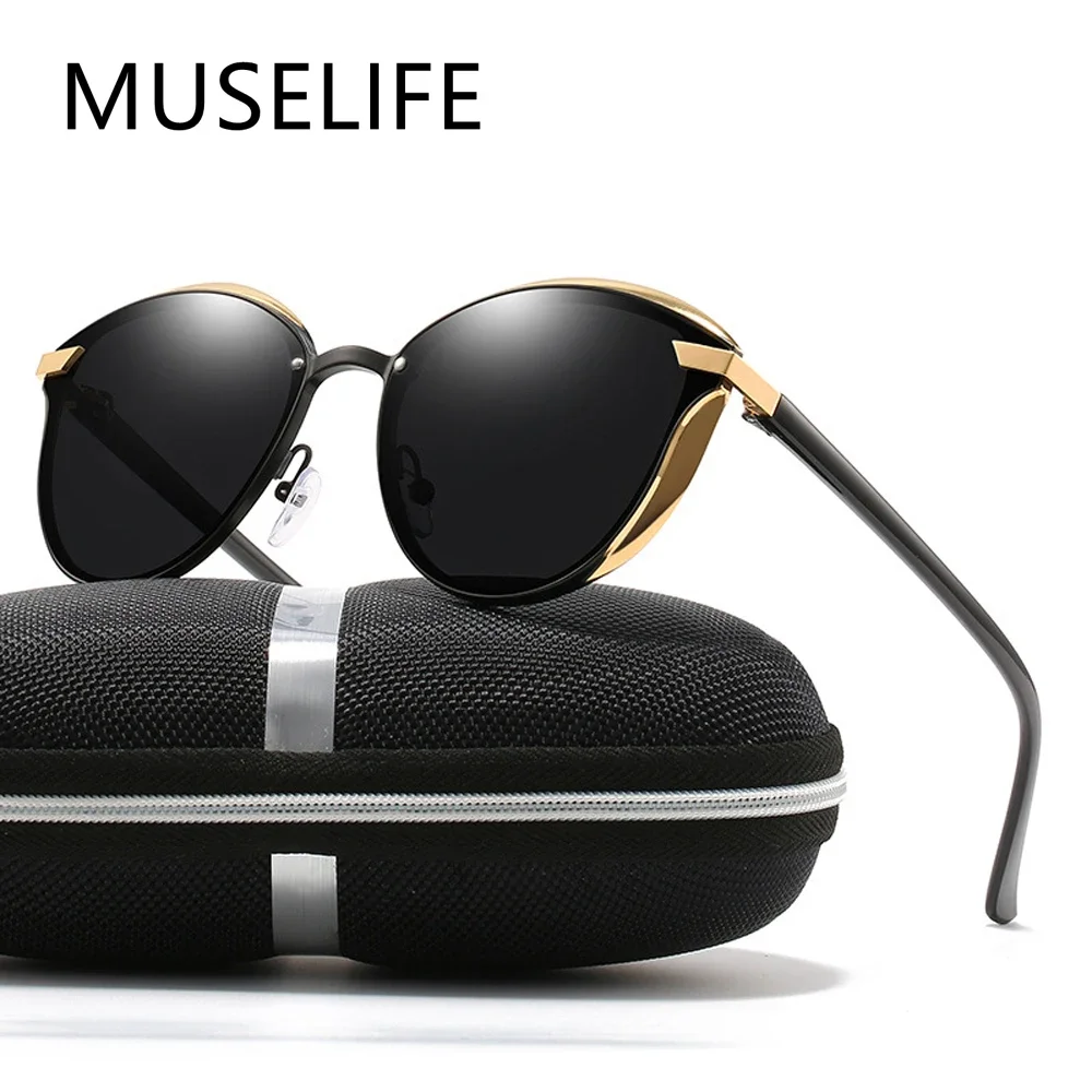 MUSELIFE Frauen Polarisierte Sonnenbrille Luxus Katze Auge Damen Jahrgang Weibliche Sonnenbrille Oculos Gafas