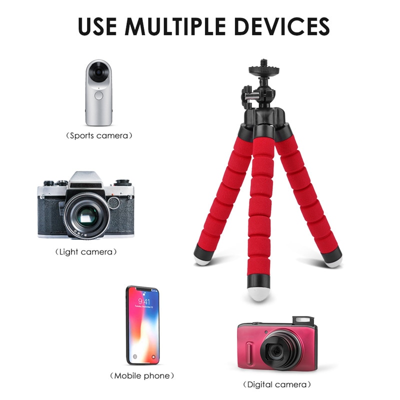 Octopus Flexible Tripod Mobile Phone Holder Bracket for iPhone iPad Camera Monopod Selfie Support Mobile Phone Holder Stand