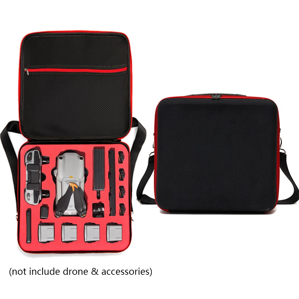 DJI Air 2S Drone Bag Portable Shoulder Bag Storage Box Outdoor Travel Carrying Case for Mavic Air 2/2S Drone Accessories: Black red liner