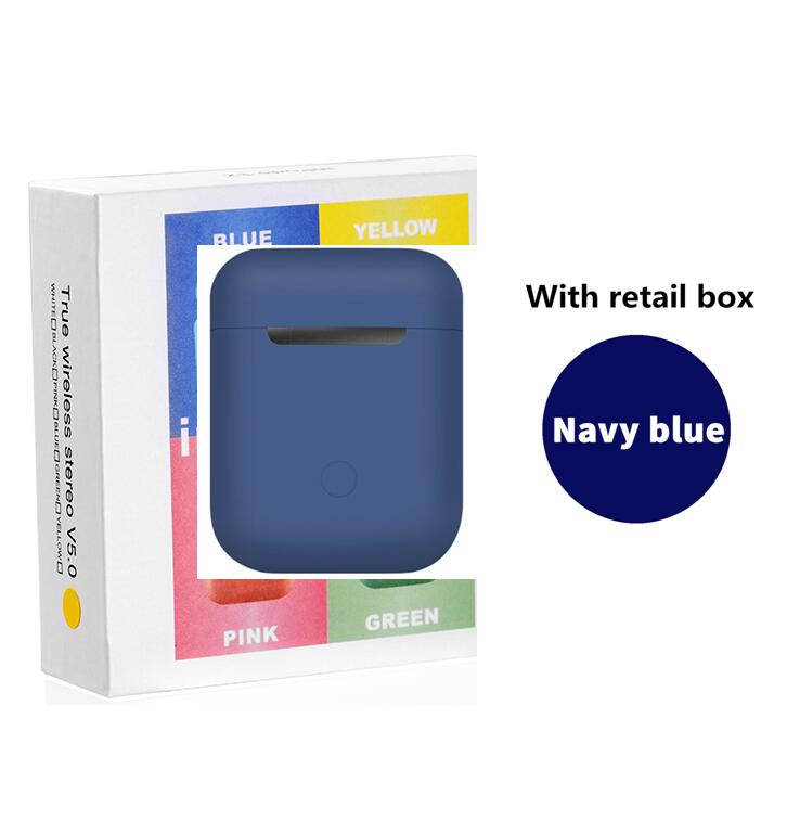 Macaron inPods 12 i12 TWS Auricolare Bluetooth Mini Cuffia Senza Fili Auricolari Bluetooth Auricolare con Box Di Ricarica Auriculars Fone: navy with box