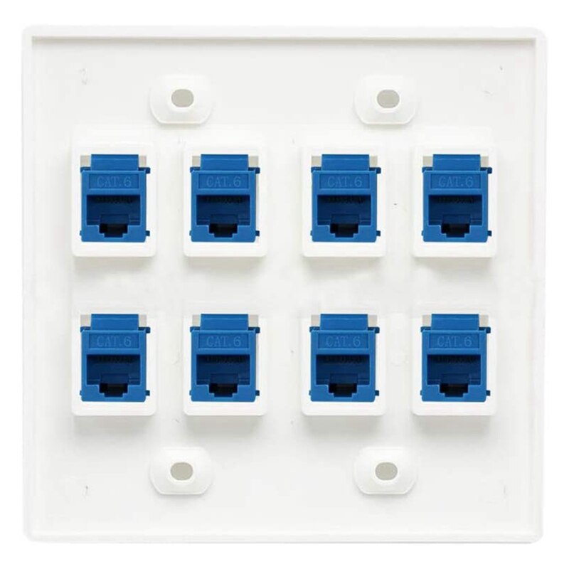 Placa De Rede 8 Portas RiteAV - Organização Para Cabos De Internet