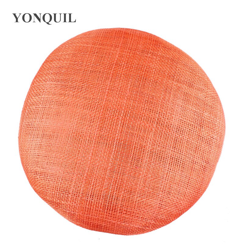 Sinamay-sombreros de 4 capas para mujer, Bases de tocado redondas de 15 CM, de , accesorios para el cabello para de boda: Naranja