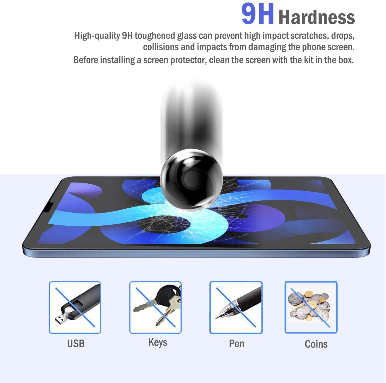 For Apple IPad Pro 11 2Pcs Tablet Tempered Glass Screen Protector Cover HD Eye Protection Tempered Film