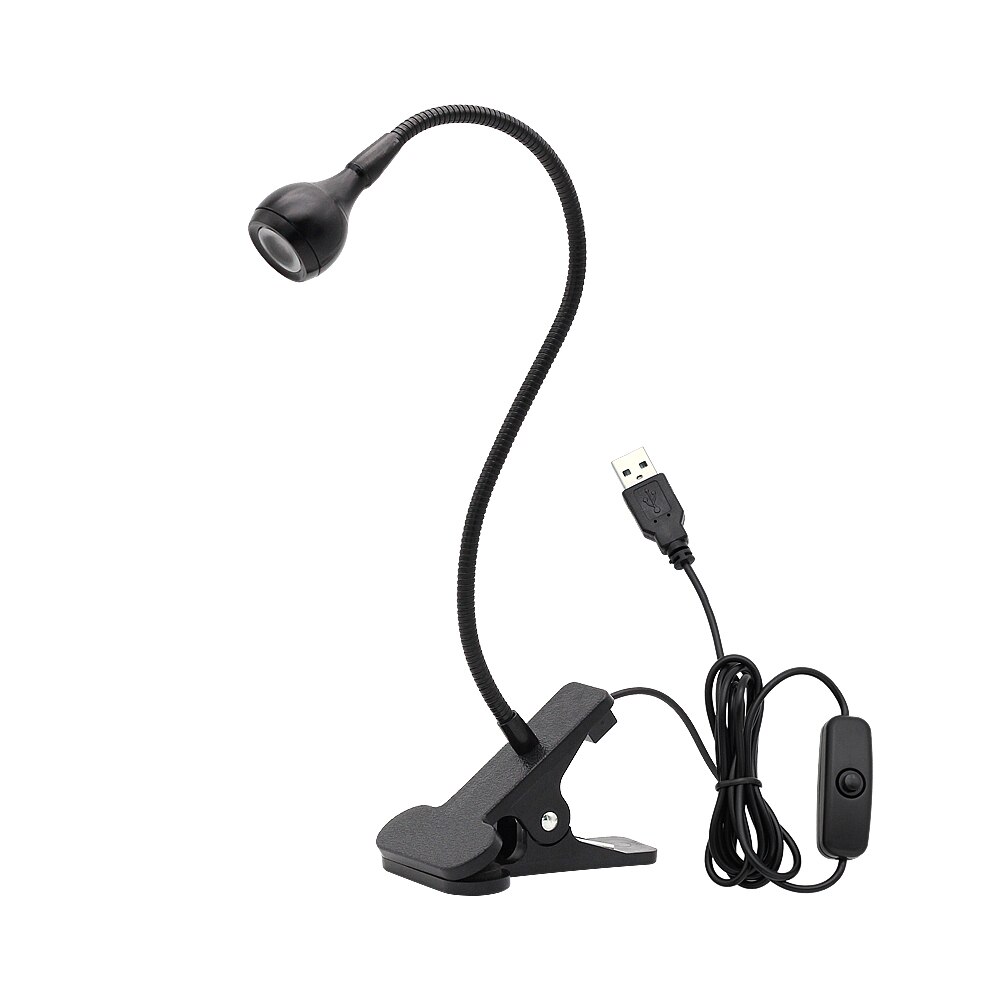 USB LED Desk Lamp Clip Holder Switch Flexible Dimmable Table Lamp Children Study Reading Book Light for Home Bedroom Living Room: black Shell / Warm White / Non Dimmable