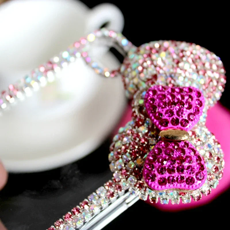 Luxury 3D Bow-knot Diamond Case for iPhone 16 15 14 13 12 11 Pro Max XR 6 7 8 Plus Rose Bling Rhinestone Phone Cases Cover coque