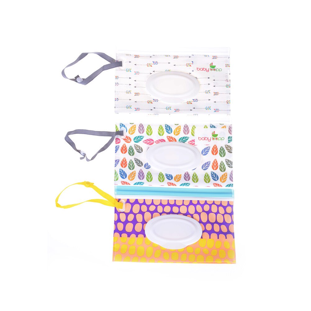 Clutch en gemakkelijk mee te nemen doekjeshouder met drukknoopsluiting doekjes draagtas vochtige doekjes tas clamshell cosmetische etui