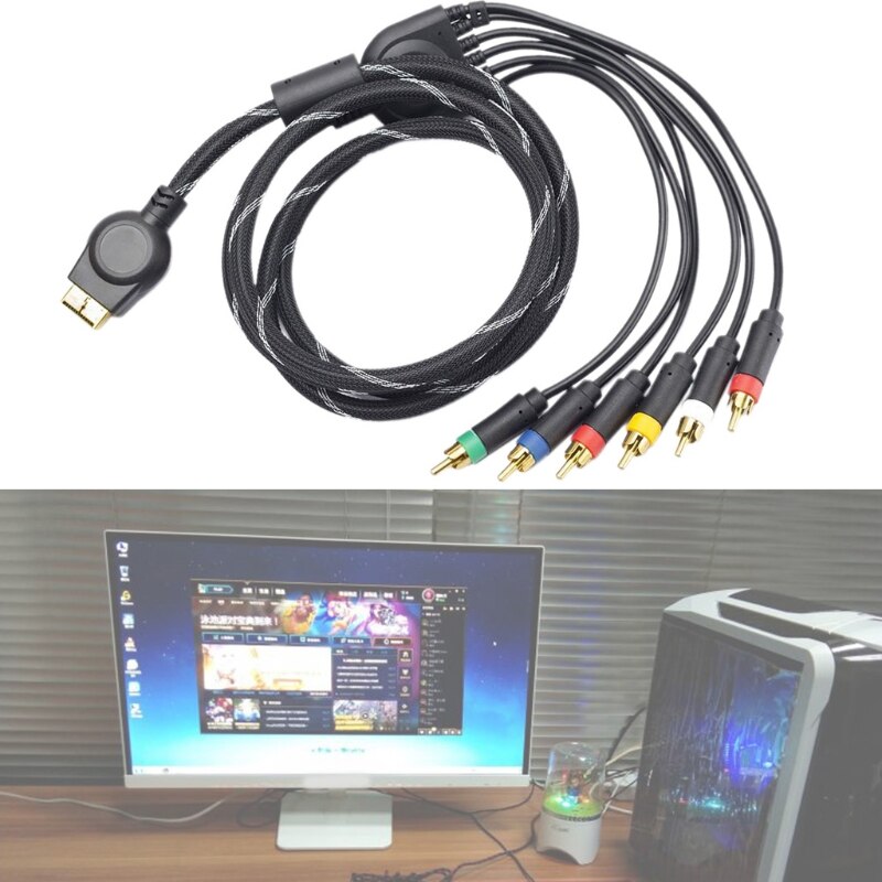 Professionele Component Av Kabel (6 Voeten) Hoge Resolutie Hdtv Component Rca Audio Video Kabel Compatibel Met PS3, PS2