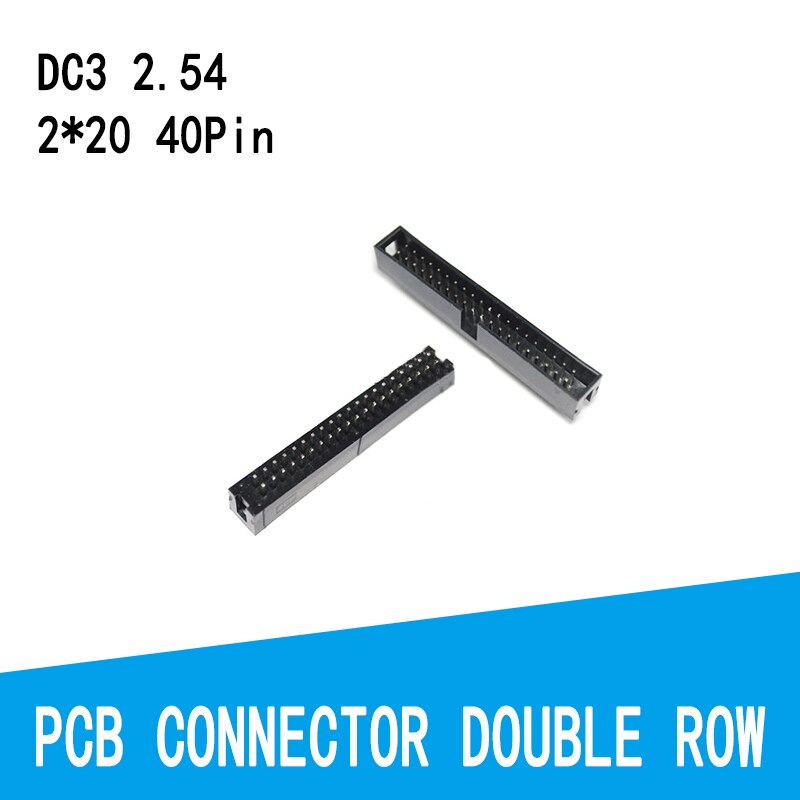 10Pcs DIP 6/10/20/26/34/40 PIN 2.54MM Pitch MALE SOCKET Straight Idc Box Headers PCB CONNECTOR DOUBLE ROW 10P/20P/40P DC3 HEADER: 2X20 40PIN