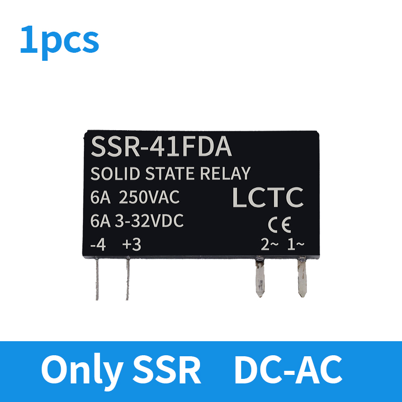 Smalt relä ssr -41 fda ssr -41 fdd solid state-relä 6a din-skene-relä likströmsstyrning ac dc-styrning likström: L