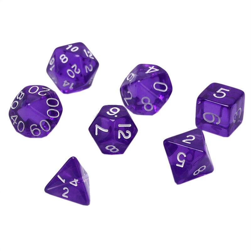7 teile/satz Kreative Spiel Würfel D & D Bunte Mehrfarbige Würfel Gemischt