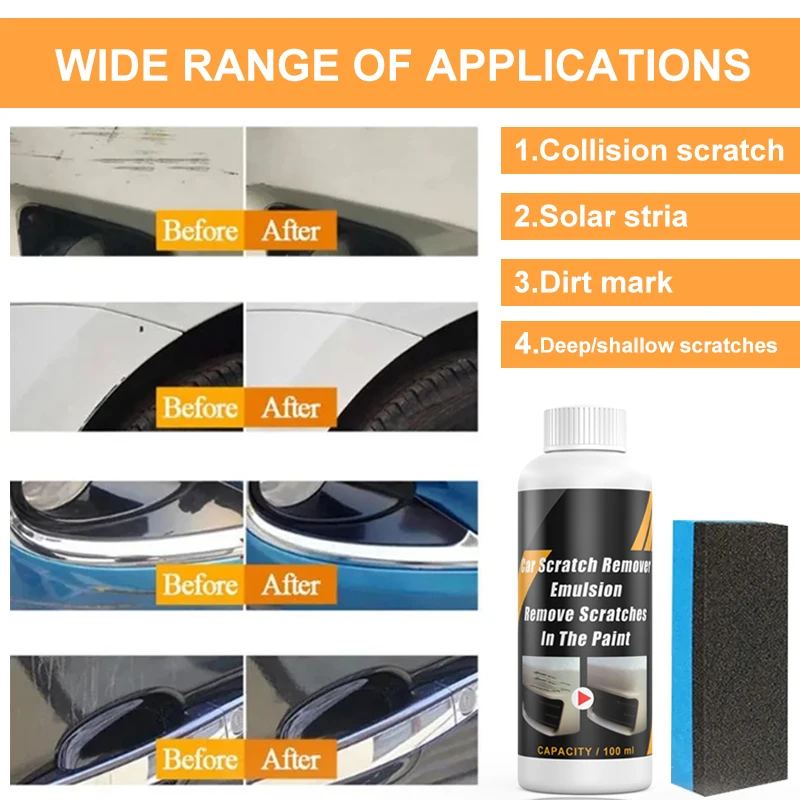Auto Kras Remover Verf Care Tools Auto Swirl Remover Krassen Reparatie Polijsten Auto Body Slijpen Compound Anti Kras Wax