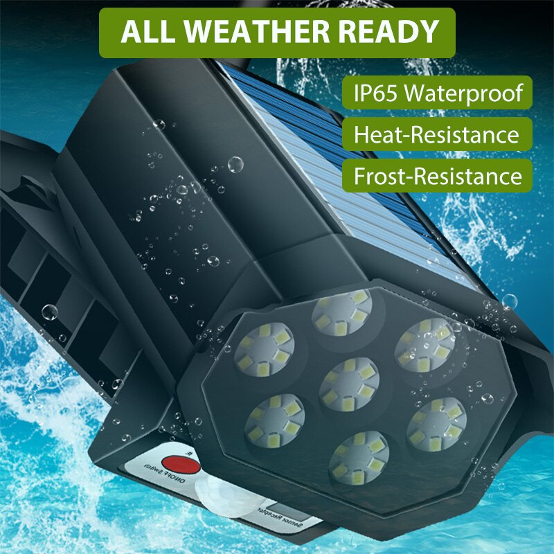 Solar Light Outdoor Simulation Monitor Solar Wall Lamp with Sensor Simulation Infrared Waterproof IP65 Flood Light for Garden