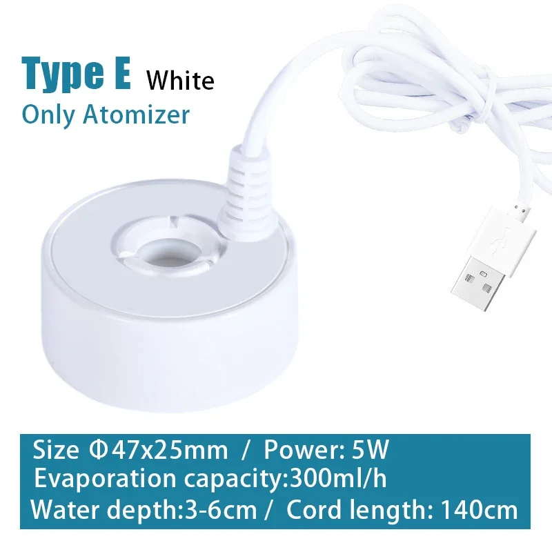 2-IN-1 USB 5V Waterpomp Ultrasone Verstuiver Mist Maker Fogger voor Vijver Tuin Rotstuin fontein Aquarium Landschapsarchitectuur Luchtbevochtiger: Blauw