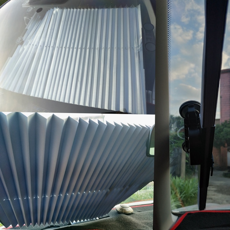 Auto Window Zonnescherm Intrekbare Opvouwbaar Voorruit Zonnescherm Cover Shield Gordijn Auto Zonnescherm Block Anti-Uv Autoruit Schaduw