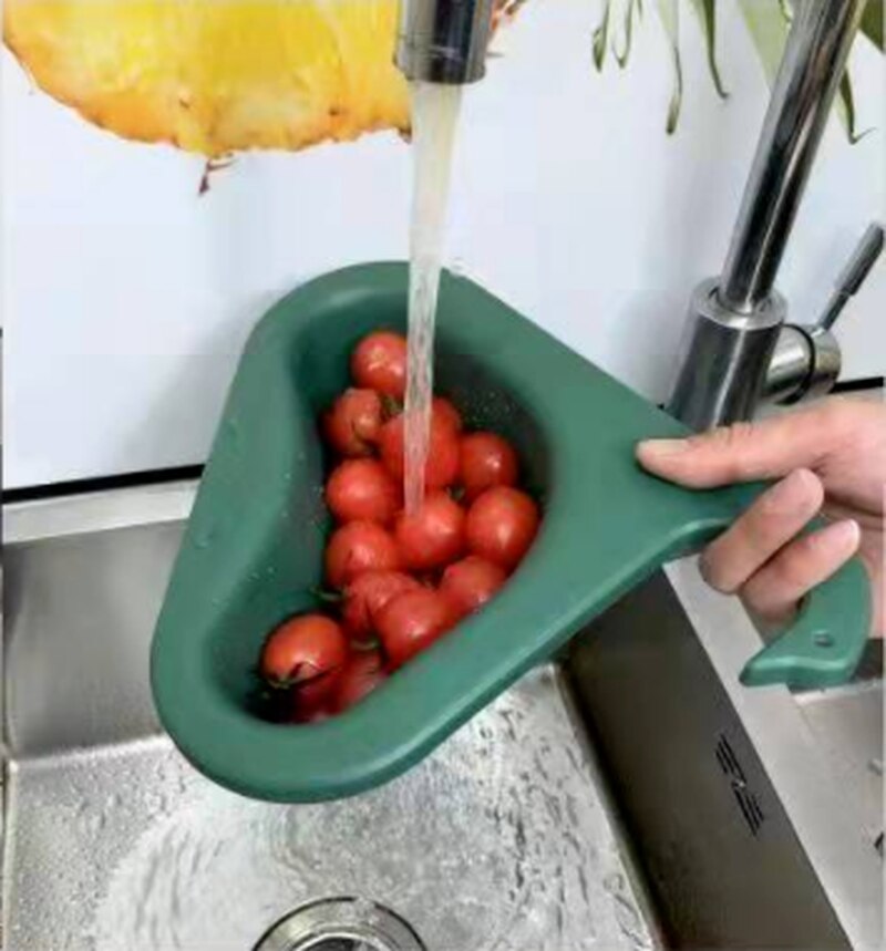 Sink Hanging Swan Drain Basket Garbage Filter Blue Fruit Vegetable Drain Rack Dry Wet Separation Kitchen Special Rack