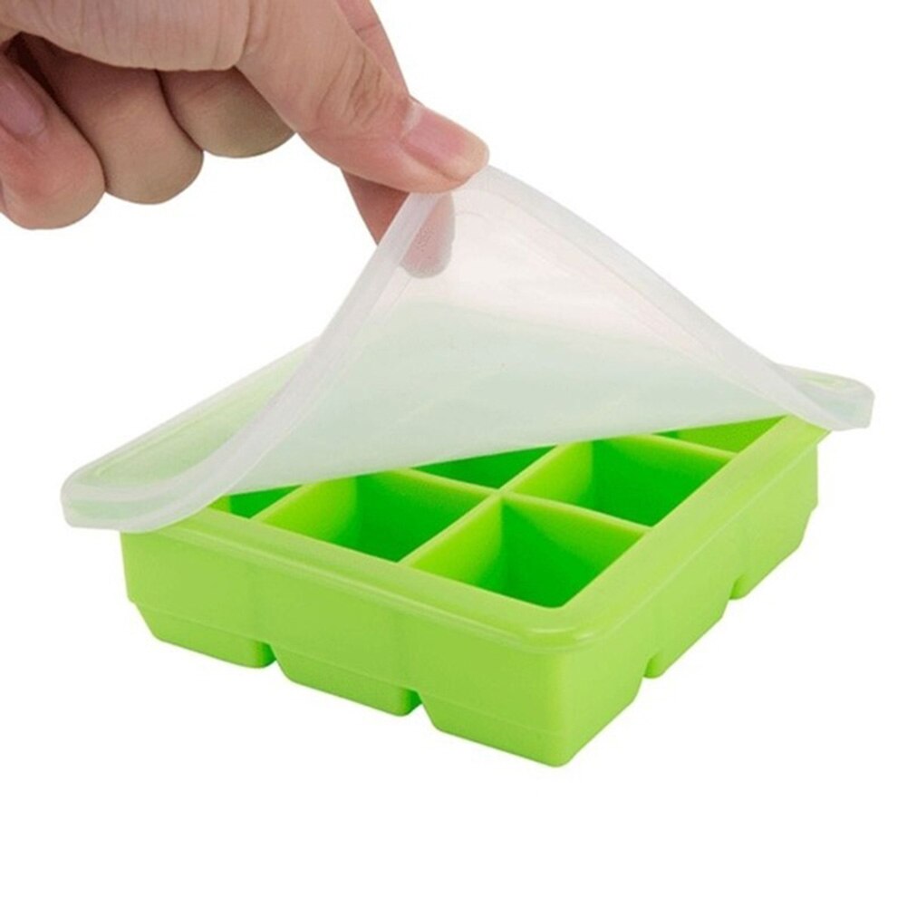 9 Grids Siliconen Ijsblokjes Mold Lade Warmte Koude Slip Bakken Tool Met Cap
