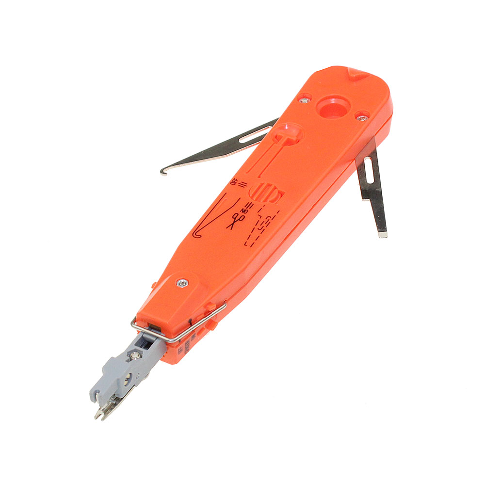 Red krone lsa-plus punch down verktøysett med sensor for telekomtelefon  rj11- leder ethernet-nettverk cat 5 rj45- kabel