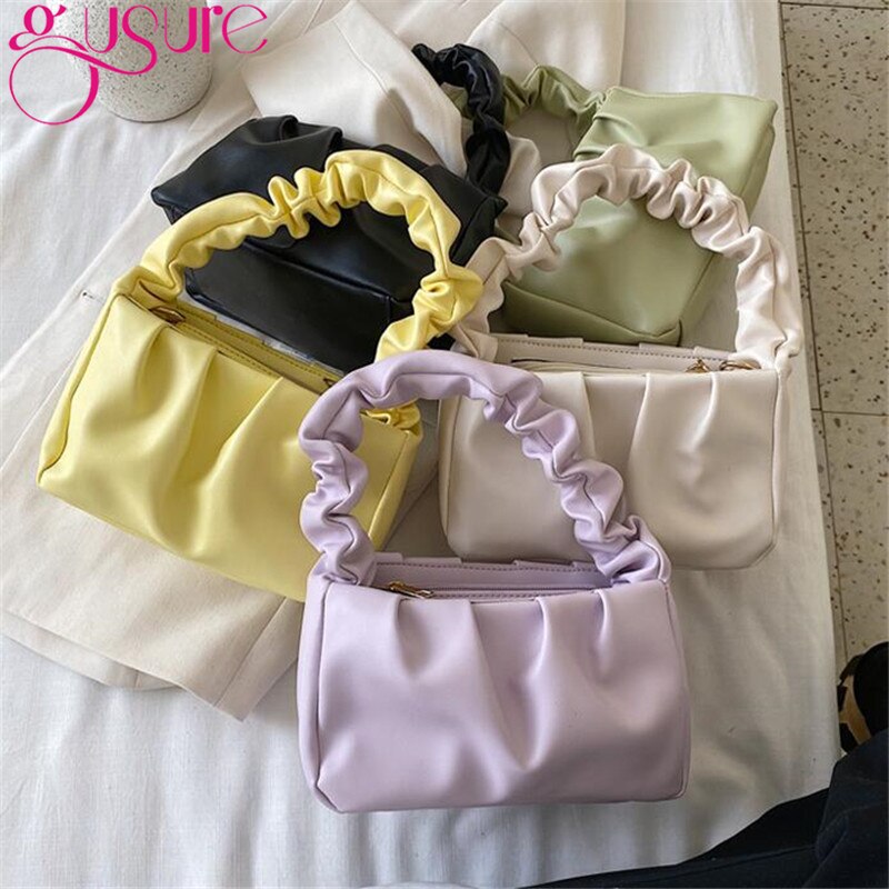 Gusure Women Bags ins Handbag Summer Casual Shoulder Bags Wild Style Messenger Bag for Lady Popular soft Pu top handle